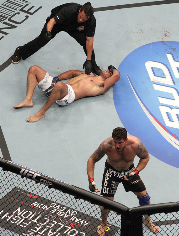 Frank Mir vs. Antonio Rodrigo Nogueira. Pic by SHERDOG.COM -click for source- 
